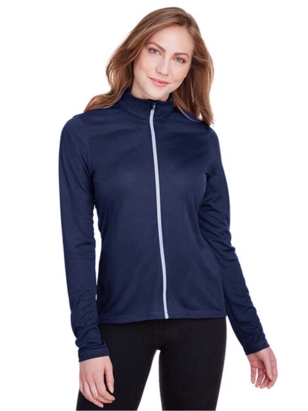 Puma Navy Women's Full-Zip Track Jacket with Contrast Zip